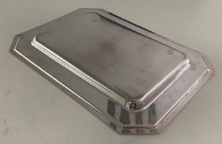 2 Bandejas de mesa Plateadas