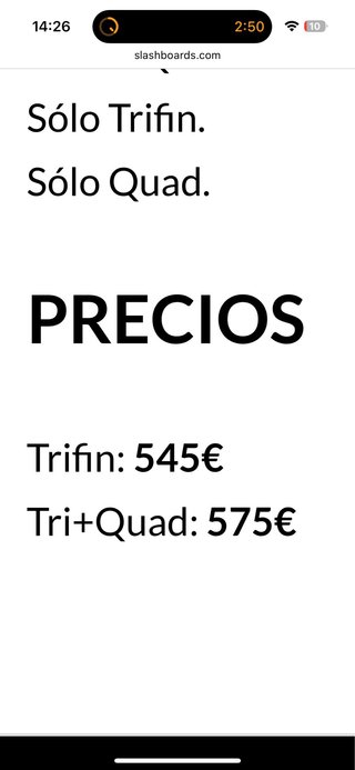 Tabla de surf Slash California Dream con funda.