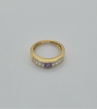 Anillo Oro 18k con pedrería