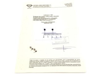 E1812054-0    Pendientes Oro 18k Con Diamante,Zafi
