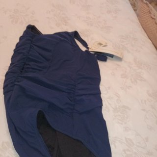 Bañador Gottes azul marino con etiquetas