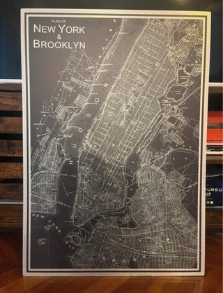 Cuadro Mapa New York & Brooklyn