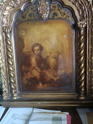 Retablo pintura religiosa El Buen Pastor