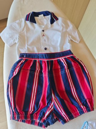 Conjunto Verano Niño Camisa y Short Rayas