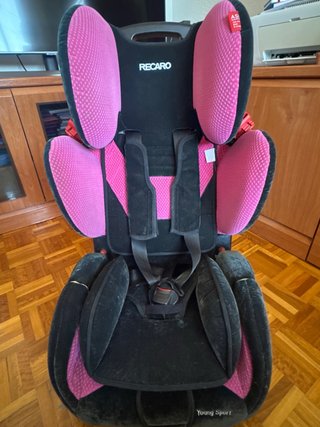 Silla Coche Recaro Young Sport Negra/Rosa de 9-36