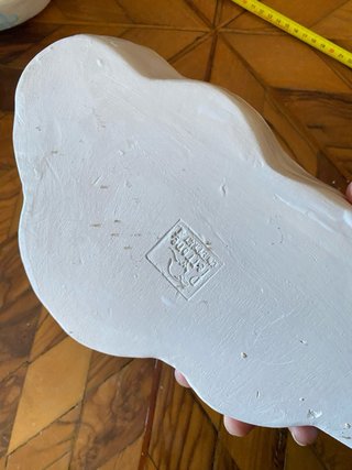 Vassoio ceramica bianco forma nuvola