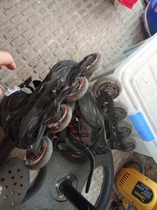 Patines en línea Oxelo negros y rojos talla 35-38