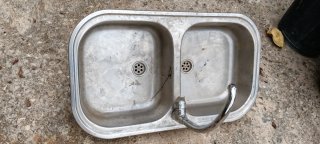 Fregadero doble cocina metal