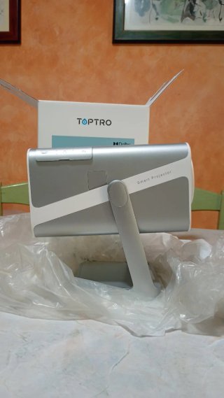 Proiettore TOPTRO portatile argento e bianco