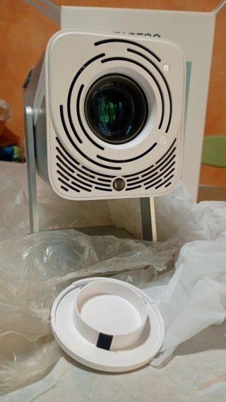 Proiettore TOPTRO portatile argento e bianco
