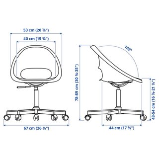 Silla oficina Ikea ELDBERGET Beige / Blanco