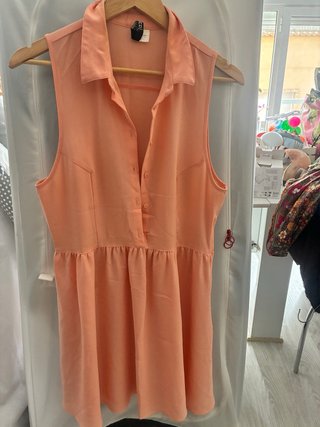 Vestido salmon estilo años 50