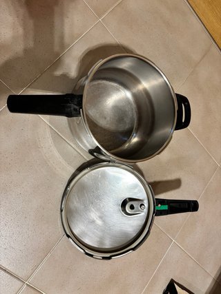 Olla Rápida Fagor Negra y Plateada 6L