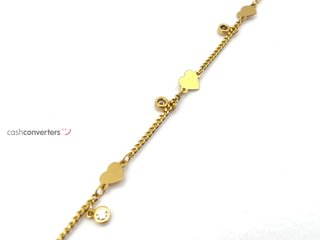 pulsera oro 18k con piedra con circonita