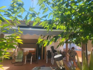 Toldo de tela negro