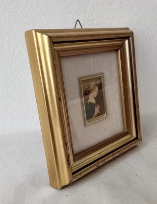 Quadro con dipinto Madonna Foglia Oro 24kt