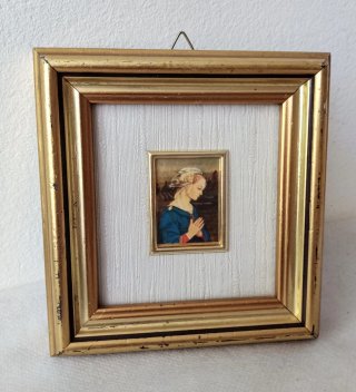 Quadro con dipinto Madonna Foglia Oro 24kt