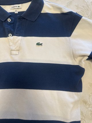 Polo Lacoste Rayas Marinas Talla 16