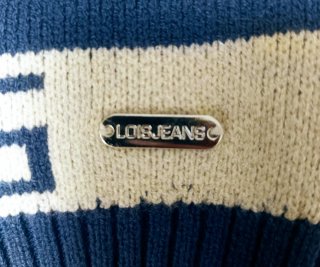 Jersey Lois Rayas Azul Beige Talla XS