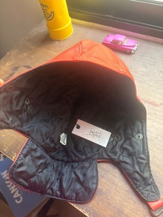 Gorro aviador Luca Della Lama rojo