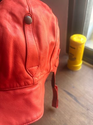 Gorro aviador Luca Della Lama rojo