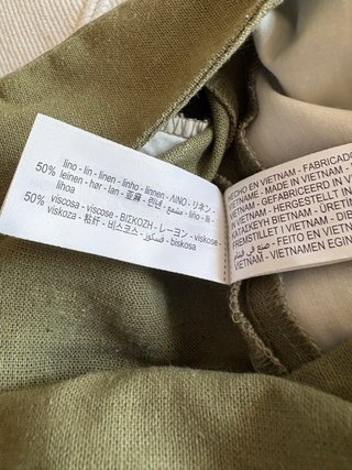 Pantalón Zara verde lino