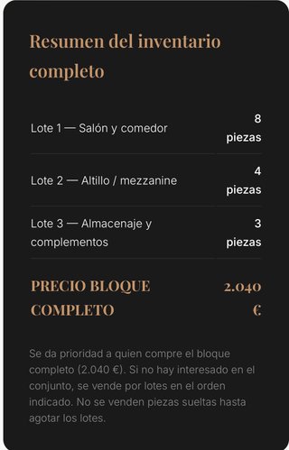 Mobiliario completo hogar, cocina y baños
