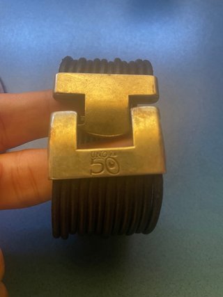 Pulsera Uno de 50 Cuero y Acero