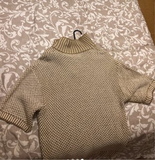 Camisola Polo bege e verde militar