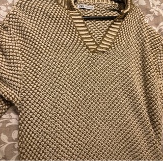Camisola Polo bege e verde militar