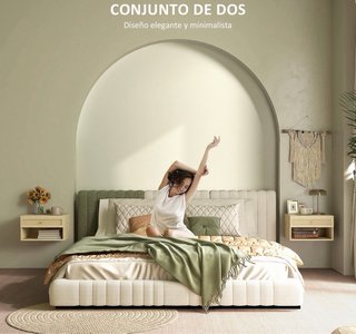 Juego 2 Mesitas Noche Colgantes