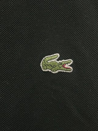 Camiseta Lacoste Negra Logo Verde
