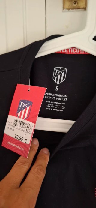 Camiseta Atlético de Madrid Negra y Rosa, de mujer