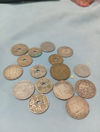 Lote de monedas antiguas variadas