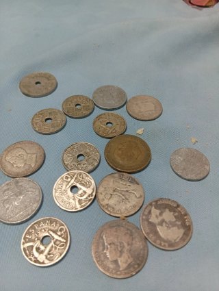 Lote de monedas antiguas variadas