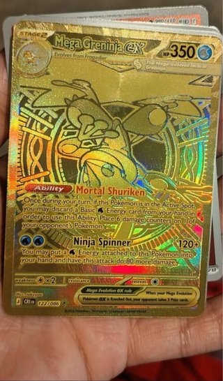 Carta Pokémon Mega Greninja EX Dorada