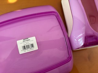 Guzzini porta bicchieri e tovaglioli viola