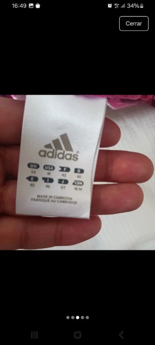 Camiseta Adidas vintage Rayas Rosa y Morado