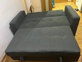 Sofá Cama Gris 3 Plazas Tela