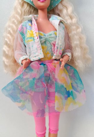 Barbie Teen Talk 1992 conjunto rosa y turquesa