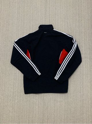 Chaqueta deportiva Adidas 3 rayas negra y roja