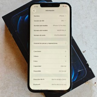 iPhone 12 Pro Max 256GB Azul Bateria 100%