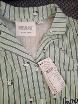 Pijama Secret Mujer Talla L Rayas Snoopy