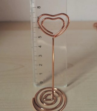 Segnaposto/Portafoto/Portabiglietti a forma di cuo