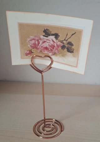 Segnaposto/Portafoto/Portabiglietti a forma di cuo