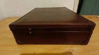 Maletín Attache Cuero Italiano Marrón