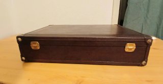 Maletín Attache Cuero Italiano Marrón