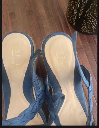Sandalias cuña azul marino T.38/39