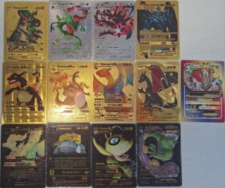 Lote cartas Pokémon diseño metálico