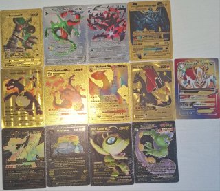 Lote cartas Pokémon diseño metálico
